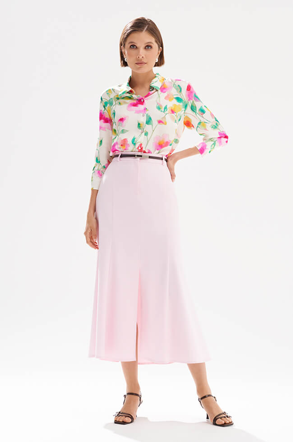 23600 Блузка женская (цветочный принт)