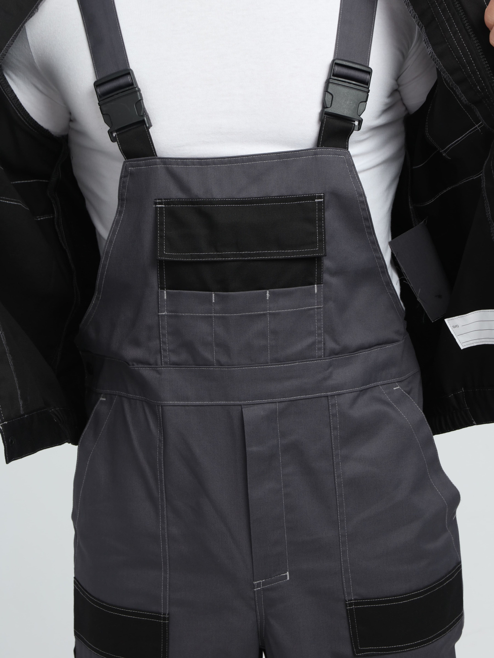 Костюм Вивантек-2 СОП У. (тк.Смесовая,240) п/к, т.серый/черный/св.серый