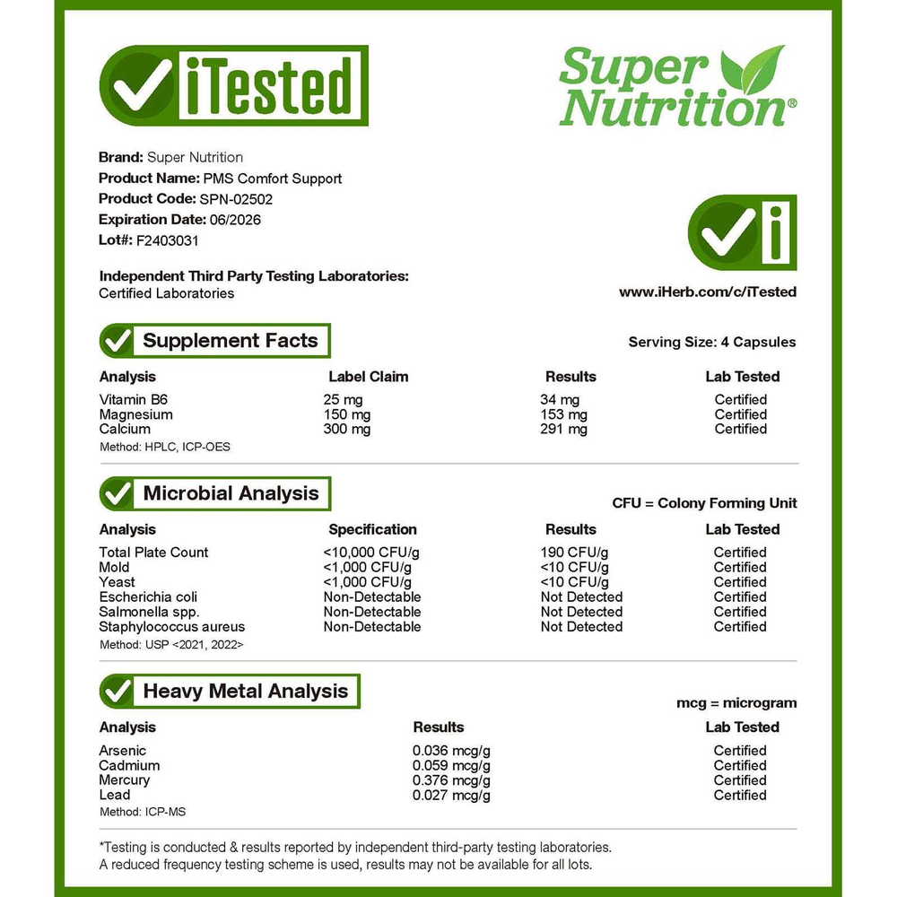 Super Nutrition, добавка для поддержки комфорта при ПМС, с кальцием, витексом, магнием и комплексом BioResponse DIM, 56 вегетарианских капсул