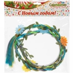 Ободок карнавальный с косичкой «Радуга»