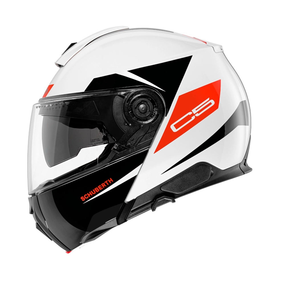 Шлем Shuberth C5 Eclipse Red, белый/красный, размер M (RR)