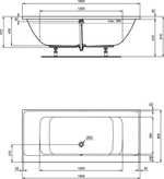 Акриловая ванна Ideal Standard E106701 CONNECT AIR