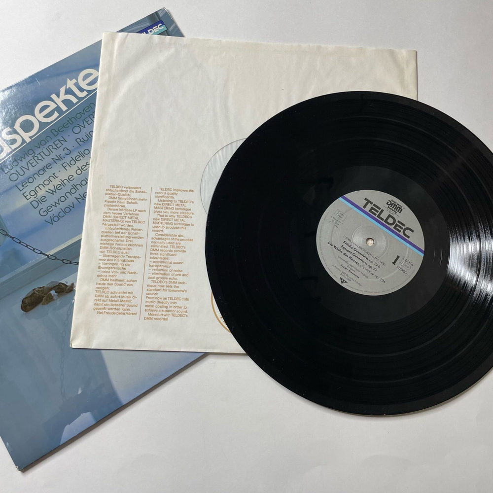 Винтажная виниловая пластинка LP L. V. Beethoven Бетховен Gewandhausorchester Leipzig, Vaclav Neumann Ouverturen (Germany 1986)