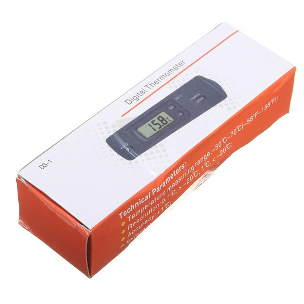 Термометр цифровой Kromatech DS-1, с часами и внешним датчиком