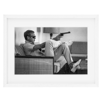 Постер Print Steve McQueen takes Aim арт.110866