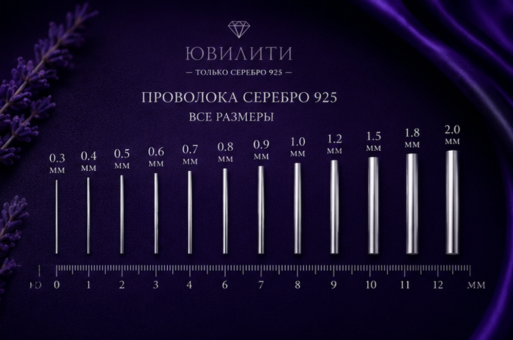 Проволока серебро 925 1.3 мм – для изготовления украшений