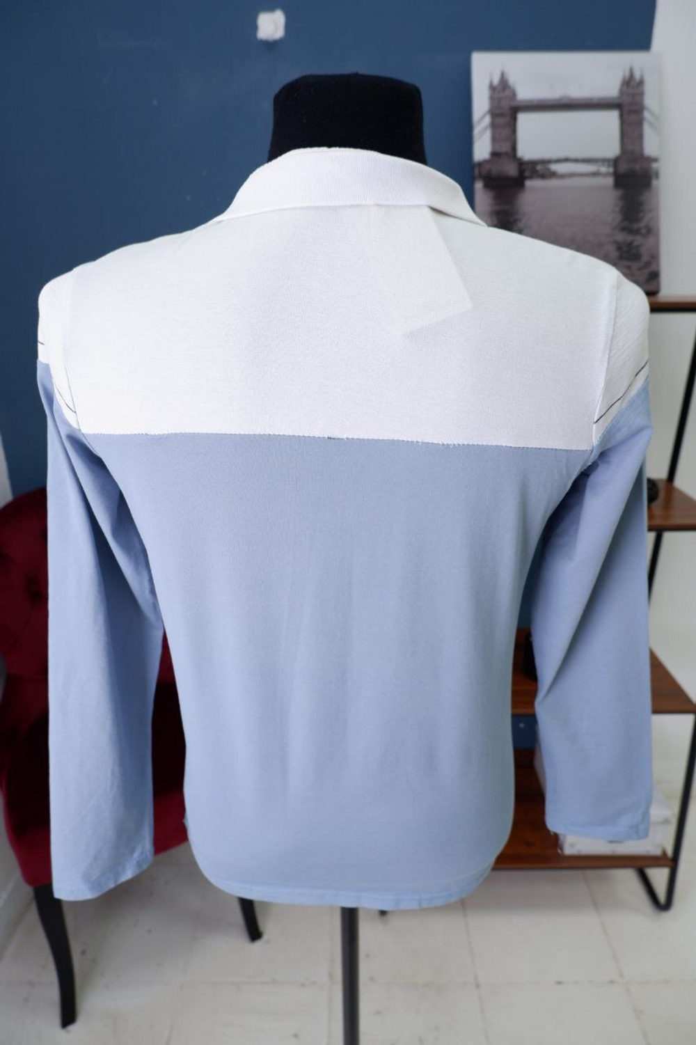 Джемпер-поло комбинированный 44 размер