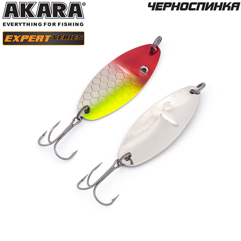 Блесна колебалка Akara Expert Черноспинка 65 мм 18 гр. 12/SIL