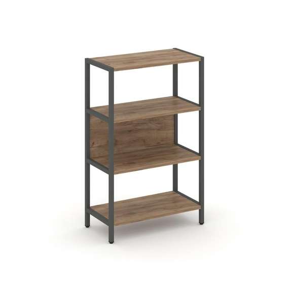 Shelf System Односекционный стеллаж трехярусный SN.STM-311 Дуб Табак/Металл Антрацит 810*400*1246