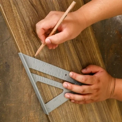 Линейка/угольник 260мм, Алюминий