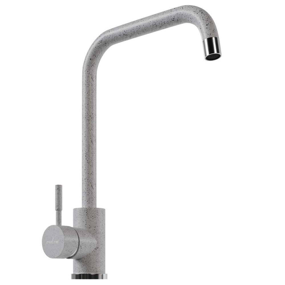 Смеситель для кухни 35к MIXLINE ML-GS12 (310) серый высок. излив
