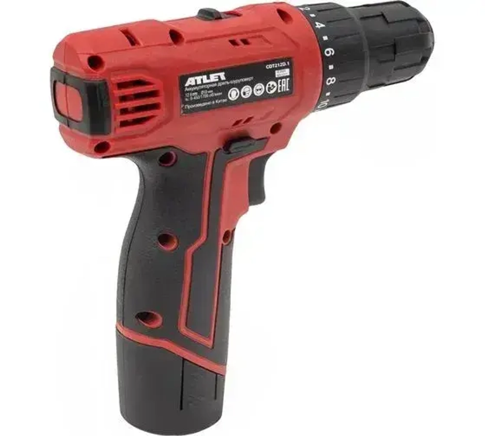 Дрель-шуруповерт, 25 мм, 12 В, 1700 об/мин, патрон - быстрозажимной, разноцветный