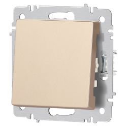 Кнопка Intro Accent 6-109-04 10А-250В IP20 СУ AL/CU шампань