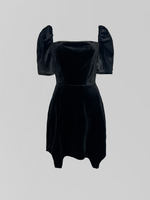 Платье велюровое Monica короткое на молнии сзади однотонное