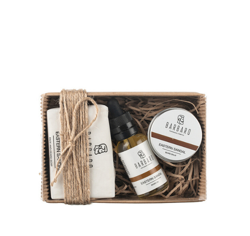 Barbaro Set V.4 - Подарочный набор для бородача из масла для бороды, бальзама для бороды и мыла для лица и бороды
