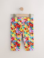 Легинсы укороченные для девочки Next AH9-734, 4 шт., Белый, Розовый, Салатовый