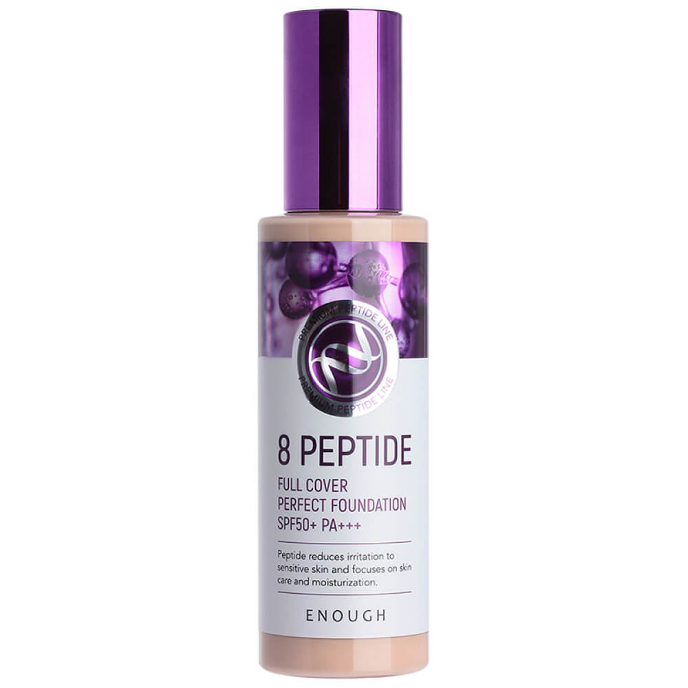 Тональный крем с пептидами Enough﻿ 8 Peptide Full Cover Perfect Foundation SPF50+ PA+++ тон №21