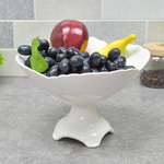 Фруктовница 25,5см на ножке "Аврора", фарфор