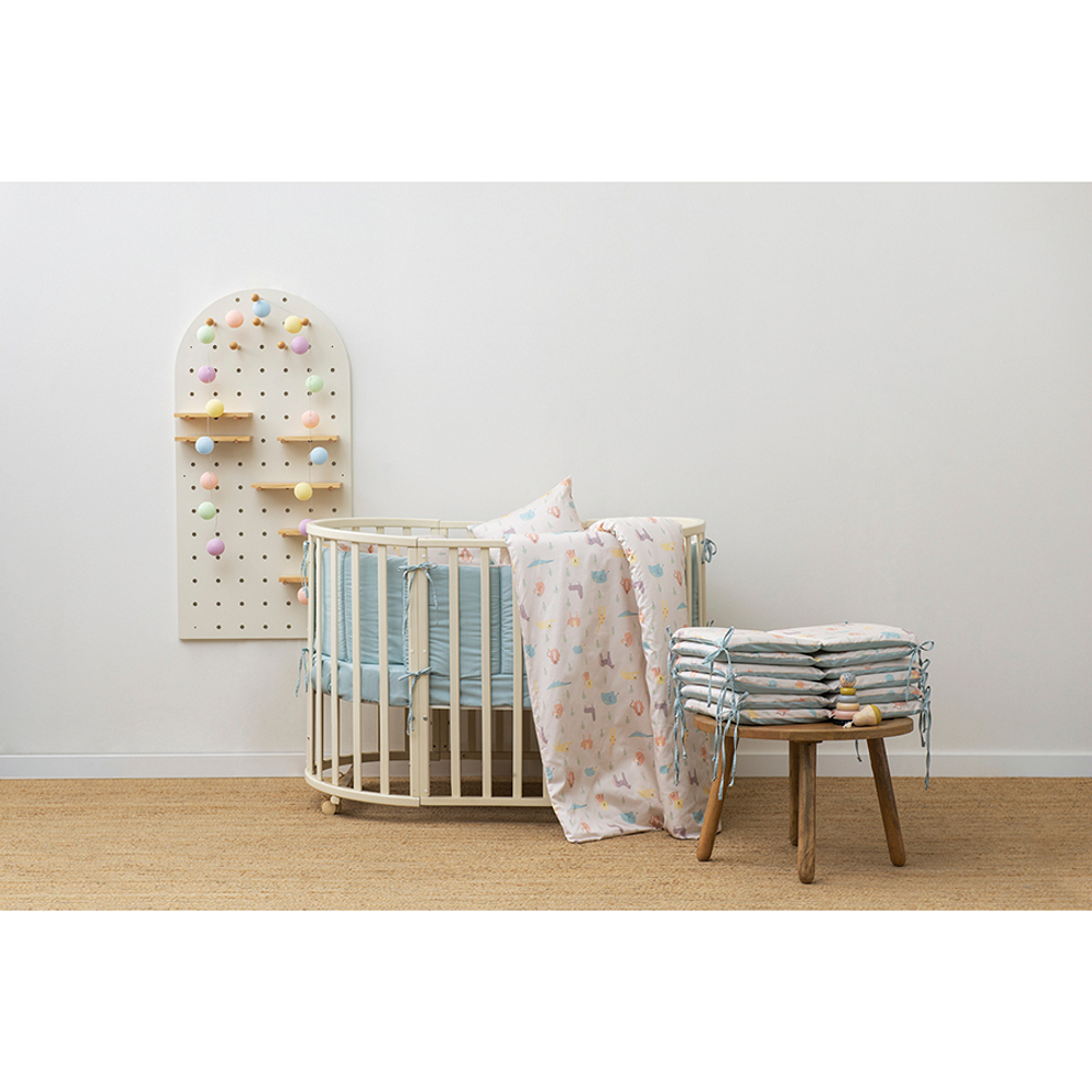 Постельное белье детское Tkano Tiny world Animalia world розовое