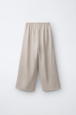 ZARA БРЮКИ WIDE LEG СВОБОДНОГО КРОЯ, ЭКРЮ