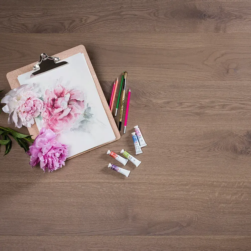 Инженерный паркет Coswick Дуб Серый Шпинель (Spinel Grey) Шелковое масло ультраматовое