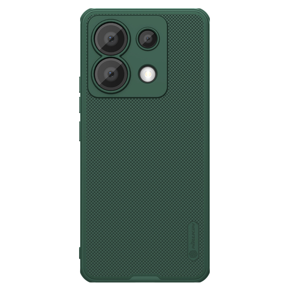 Усиленный чехол зеленого цвета (Deep Green) от Nillkin для Xiaomi Redmi Note 13 Pro 5G и Poco X6 5G, серия Super Frosted Shield Pro