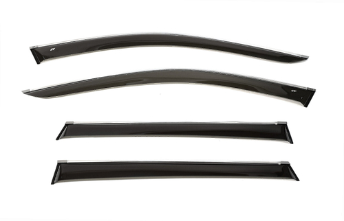 Дефлекторы боковых окон Cobra Tuning на BMW X1 (F48) 2015 хромированный молдинг арт.B23315CR