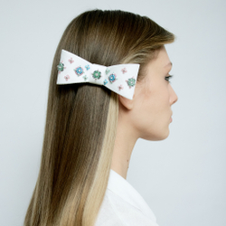 Бант-бабочка "Калейдоскоп" с голубым декором