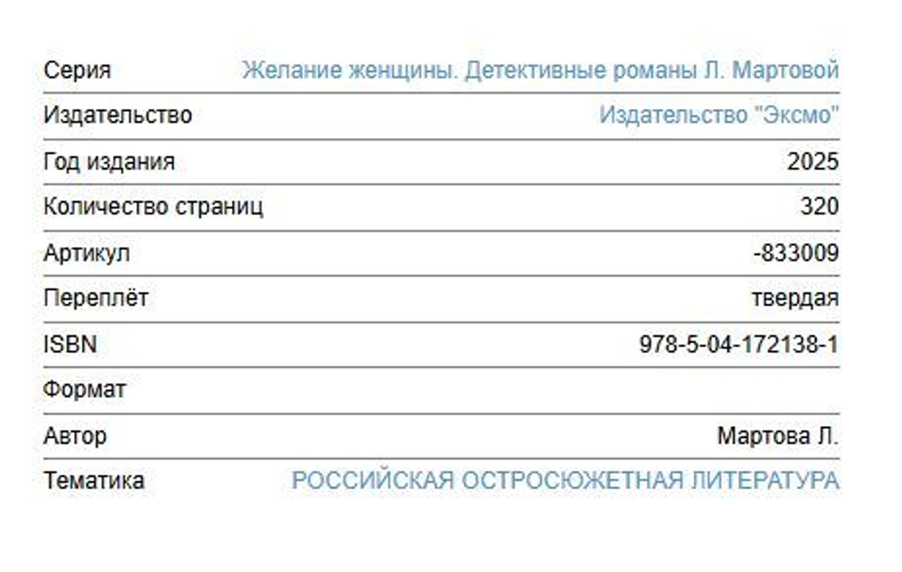 Желание женщины. Детективные романы Л. Мартовой