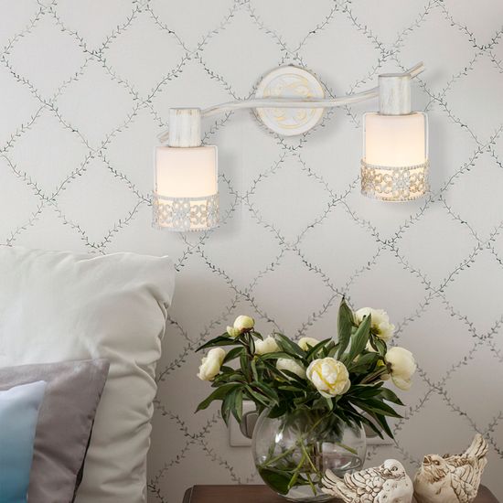 20025/2 / настенный светильник /   белый с золотом