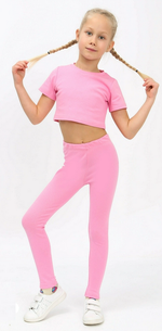 Костюм (футболка+леггинсы) для девочек "Санита-3" р-р 122, Розовый, 1 шт.