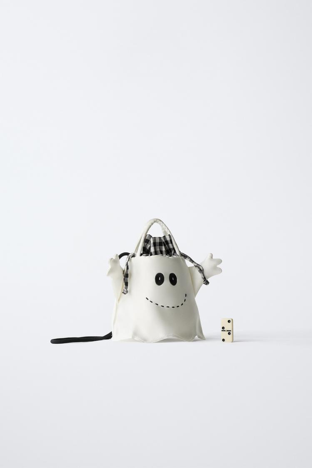 ZARA СУМКА HALLOWEEN «ПРИЗРАК», БЕЛЫЙ
