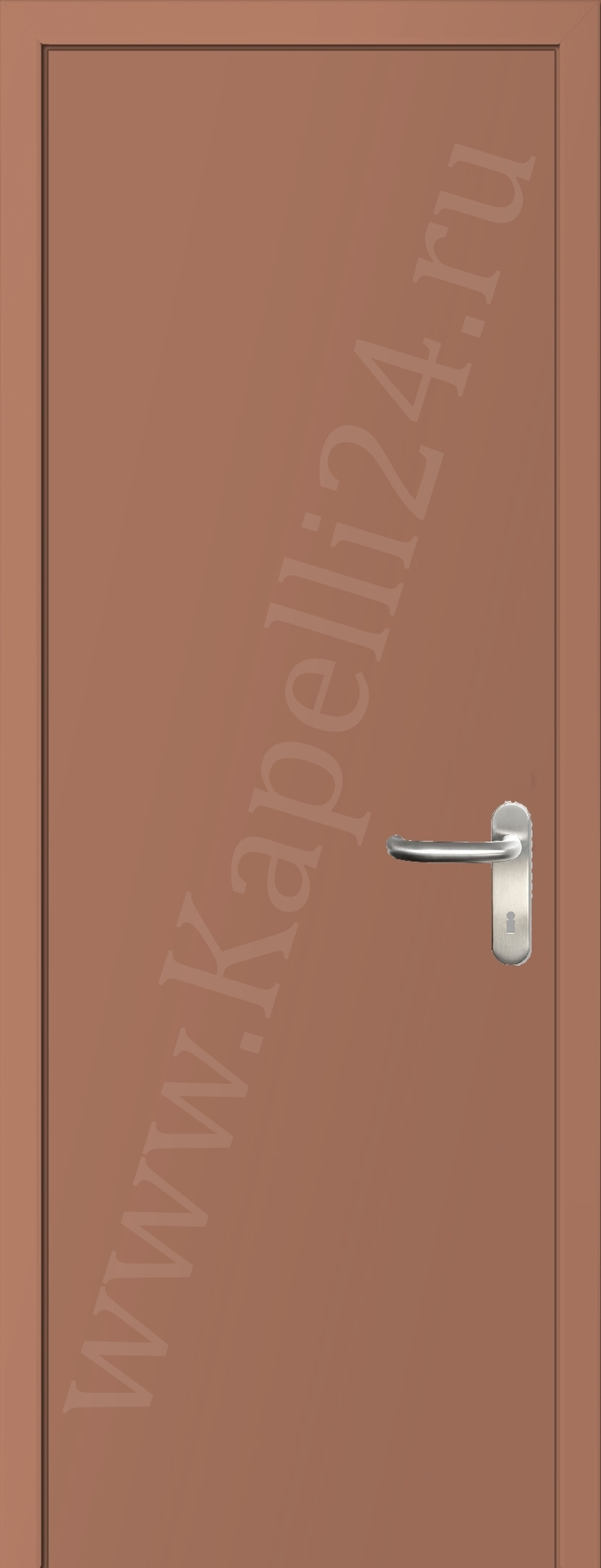 Дверь влагостойкая пластиковая KAPELLI multicolor ДГ RAL 3012 Бежево-красный + коробка