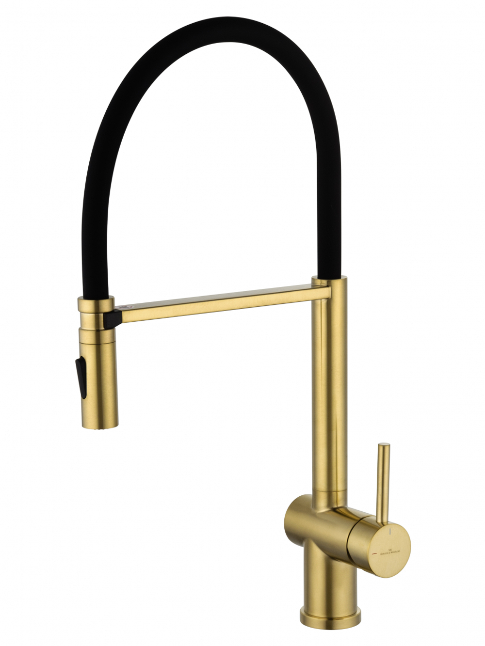 Смеситель для кухни с гибким изливом WONZON & WOGHAND, Брашированное золото (WW-88438003-BG)