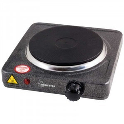 Плитка электрическая дисковая HomeStar HS-1102 1000Вт чугун, 1-конфорочная серый