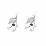 Серьги листья Ester Bijoux Берёза F713-S BW