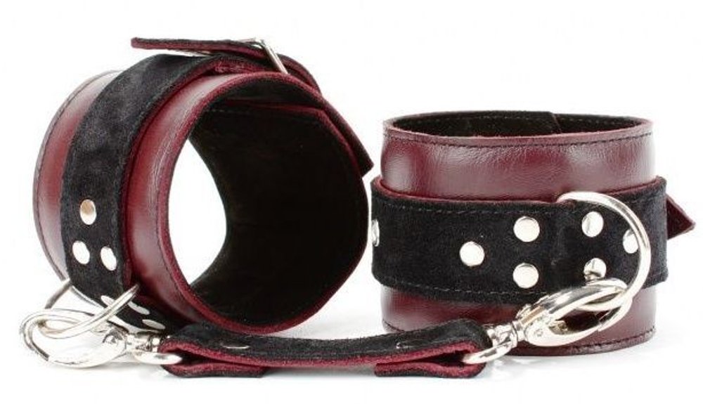 Бордовые наручники Maroon Shackles Of Hands (Цвет: бордовый)