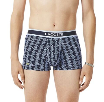 Мужские спортивные боксеры Lacoste Mit Monogrann Trunks 3P - navy blue/blue