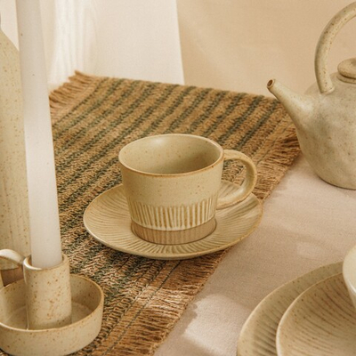 Чайная пара "Виенто" блюдце 15х15х2 см, кружка 250мл 12х8,5х7 см   10083991