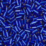 Японский бисер TOHO Bugle (стеклярус) 3mm (№28), с внутренним серебрением, прозрачный