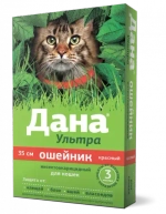 ДАНА УЛЬТРА Ошейник от блох и клещей для кошек, 35 см