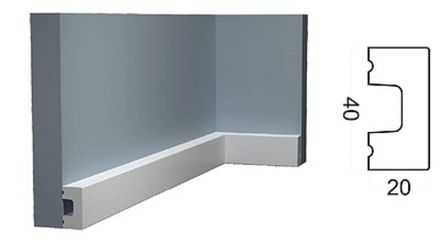 Молдинг Контур под покраску, 40x20 мм