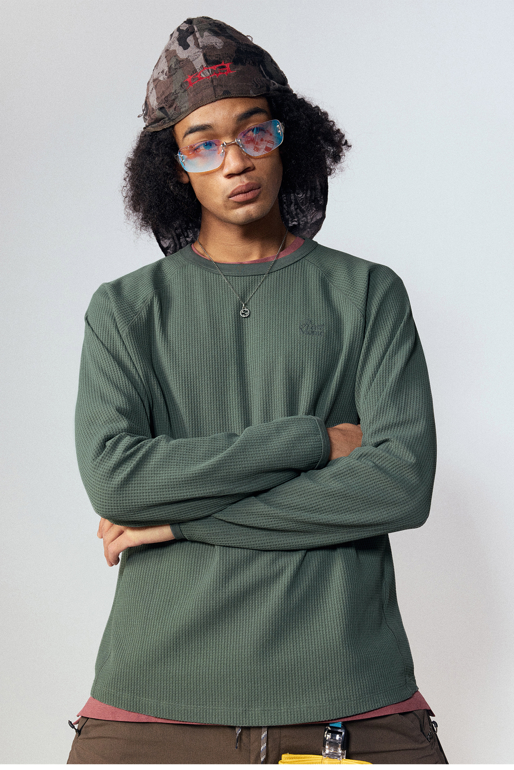 Лонгслив Nothomme Waffle Grid Basic Long-Sleeve