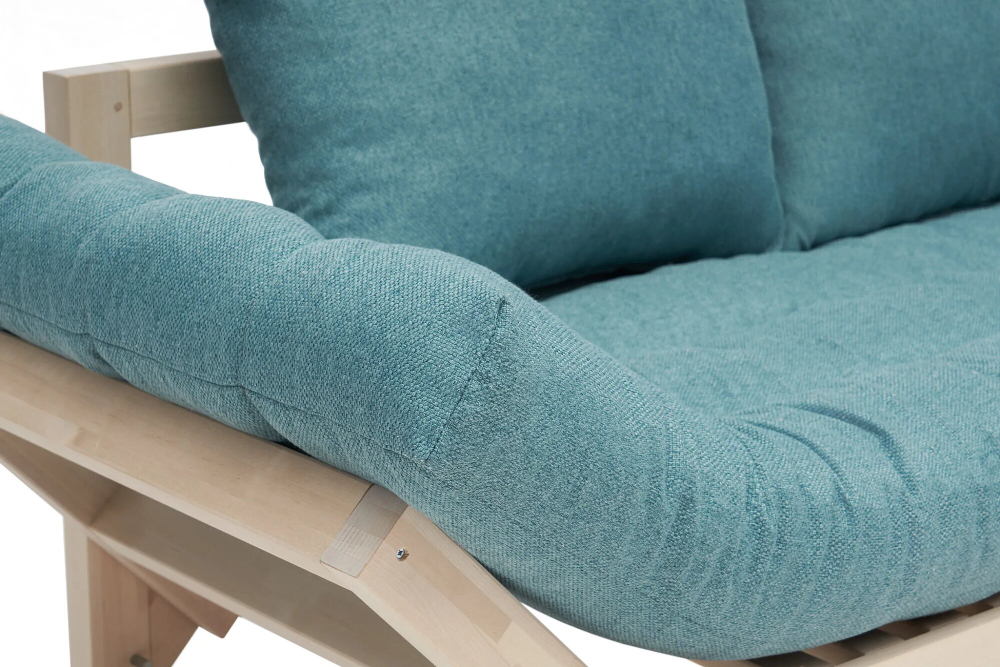 Диван кушетка Элиза, рогожка, изумрудный