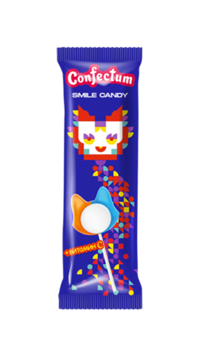 Карамель леденцовая на палочке "Confectum Smile Candy" микс, 8гр х 720шт