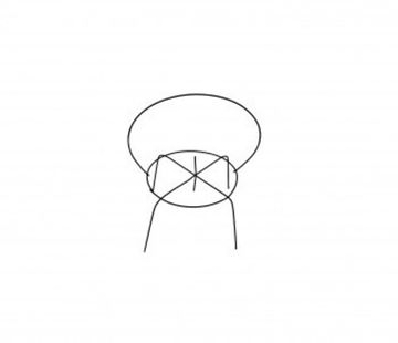 Ритуальный каркас- поминальник малый с ручкой 900