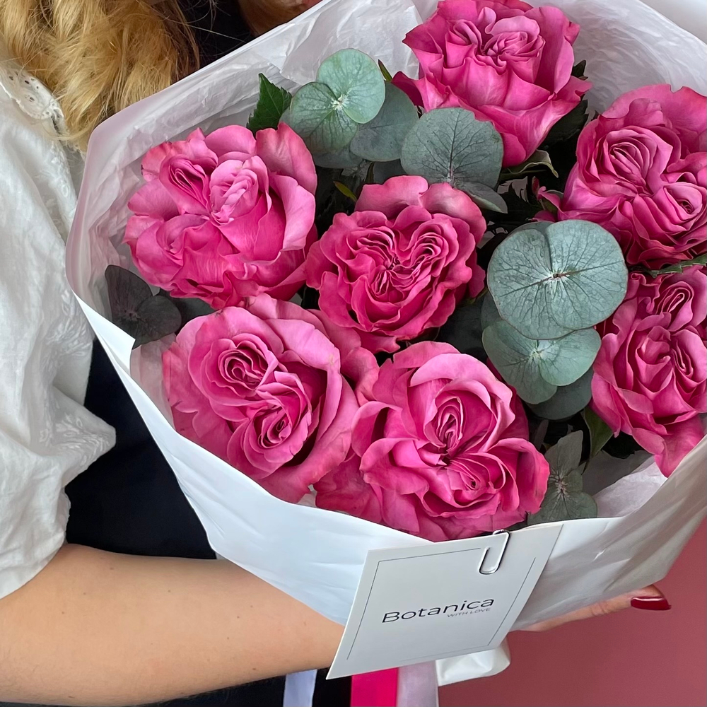 Моно букет из 7 пионовидная роз сорта Кантри Блю 310120263