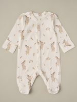 Комбинезон на кнопках "Зайки с птичками"