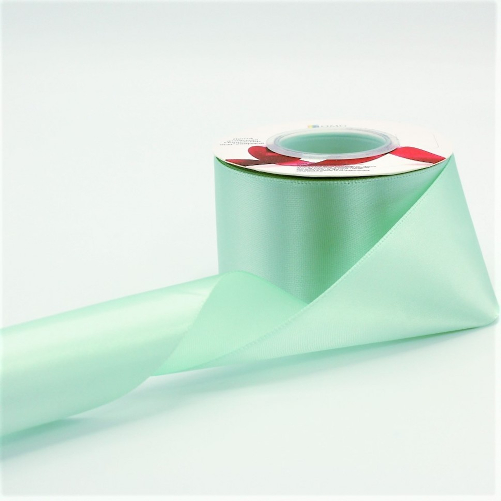 Лента Атласная 5см х 28м Полиэстер класс А (Бирюзовый)