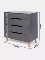 Комод пеленальный Rant Indy Pro 800/4 Moon Grey